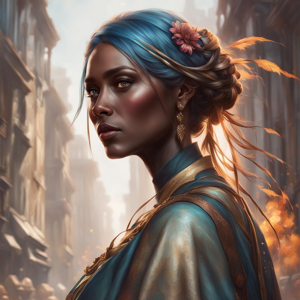 A Gentle Hero's Portrait: Hyperdetailed Concept Art