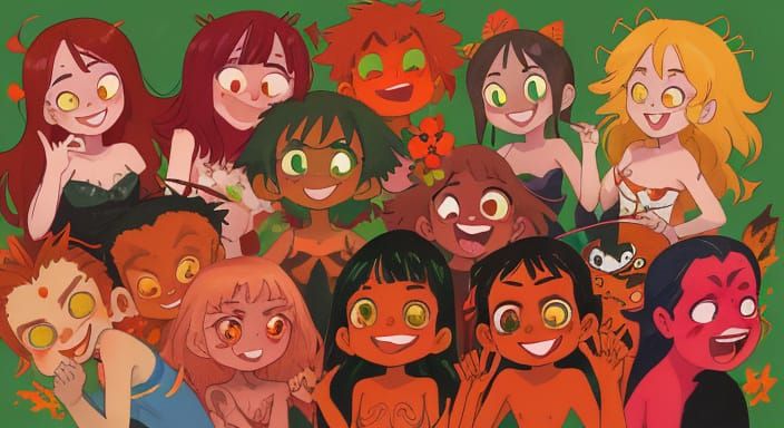 Vibrant Expressionist Portraits in Bold Colors