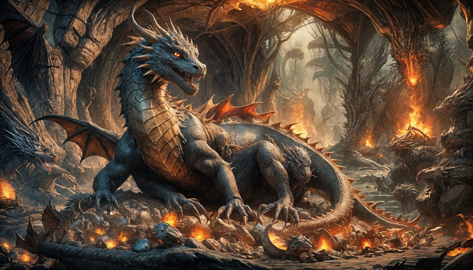 Mystical Realm Overrun by Ancient Dragons