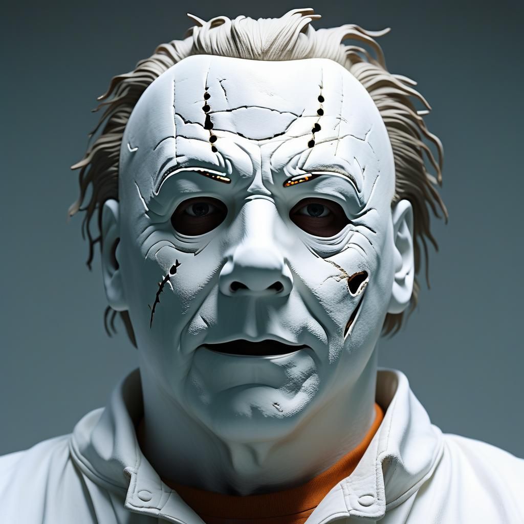 Hilarious Michael Myers in a Whimsical Environment