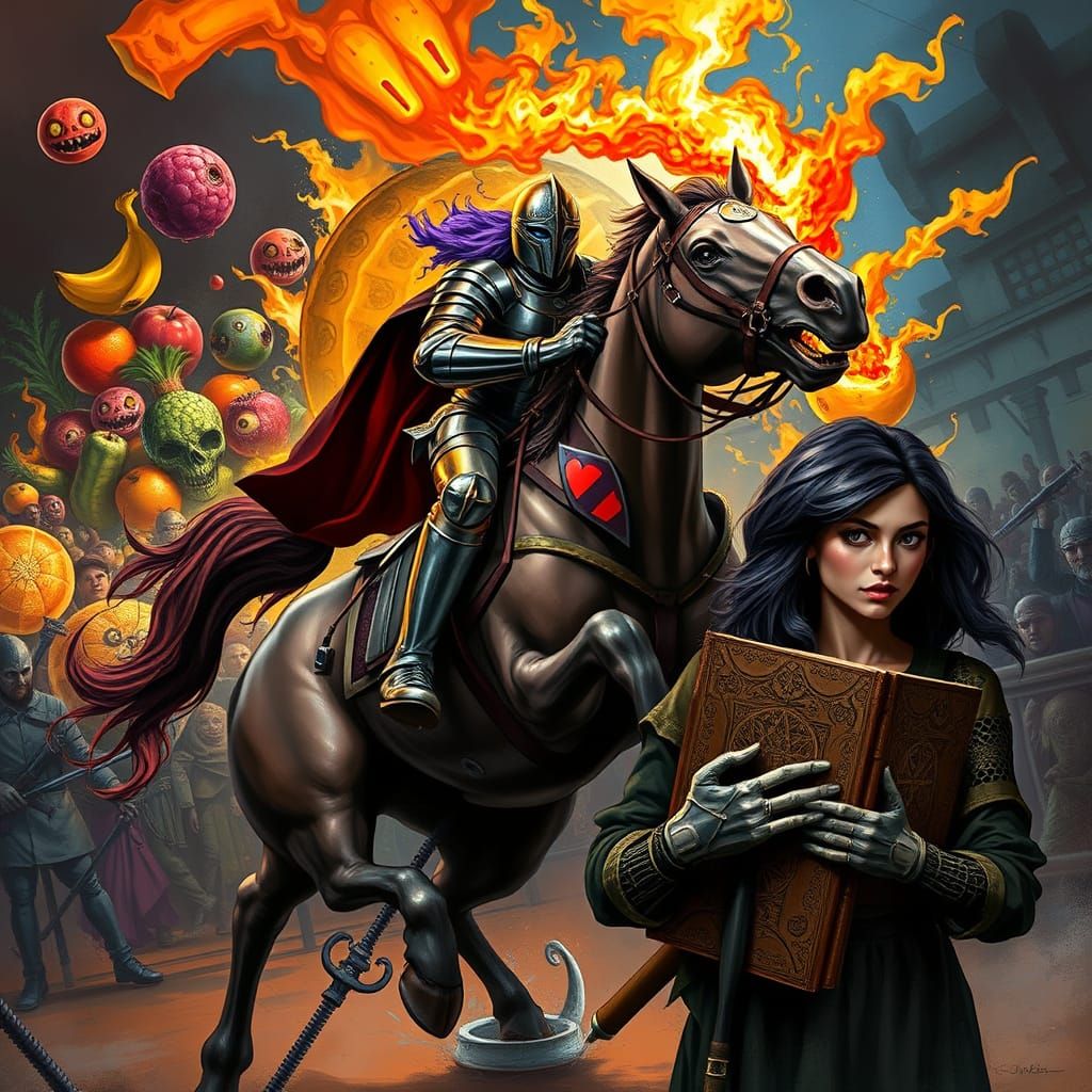 Eerie Bioluminescent Fruits in a Cyberpunk Landscape