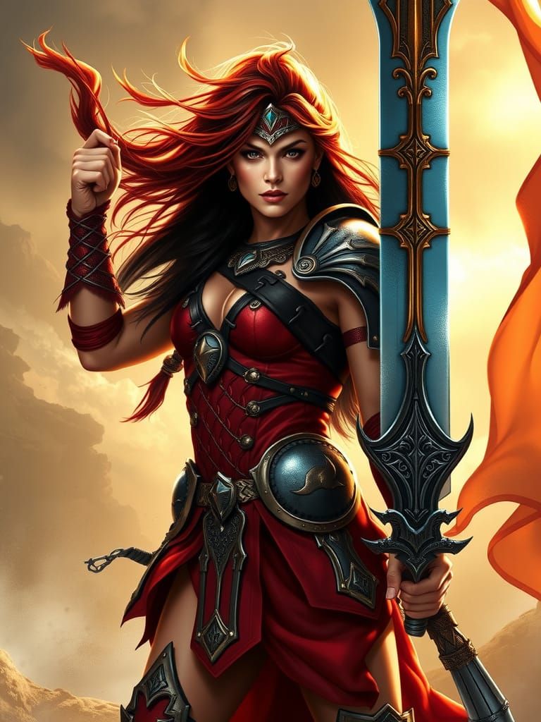 Bella Thorne as Fierce Barbarian Warrior Red Sonja in Epic B...