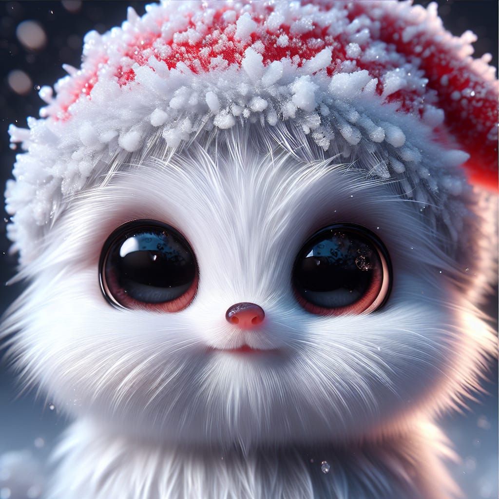 Whimsical Winter Friend in Frosty Attire