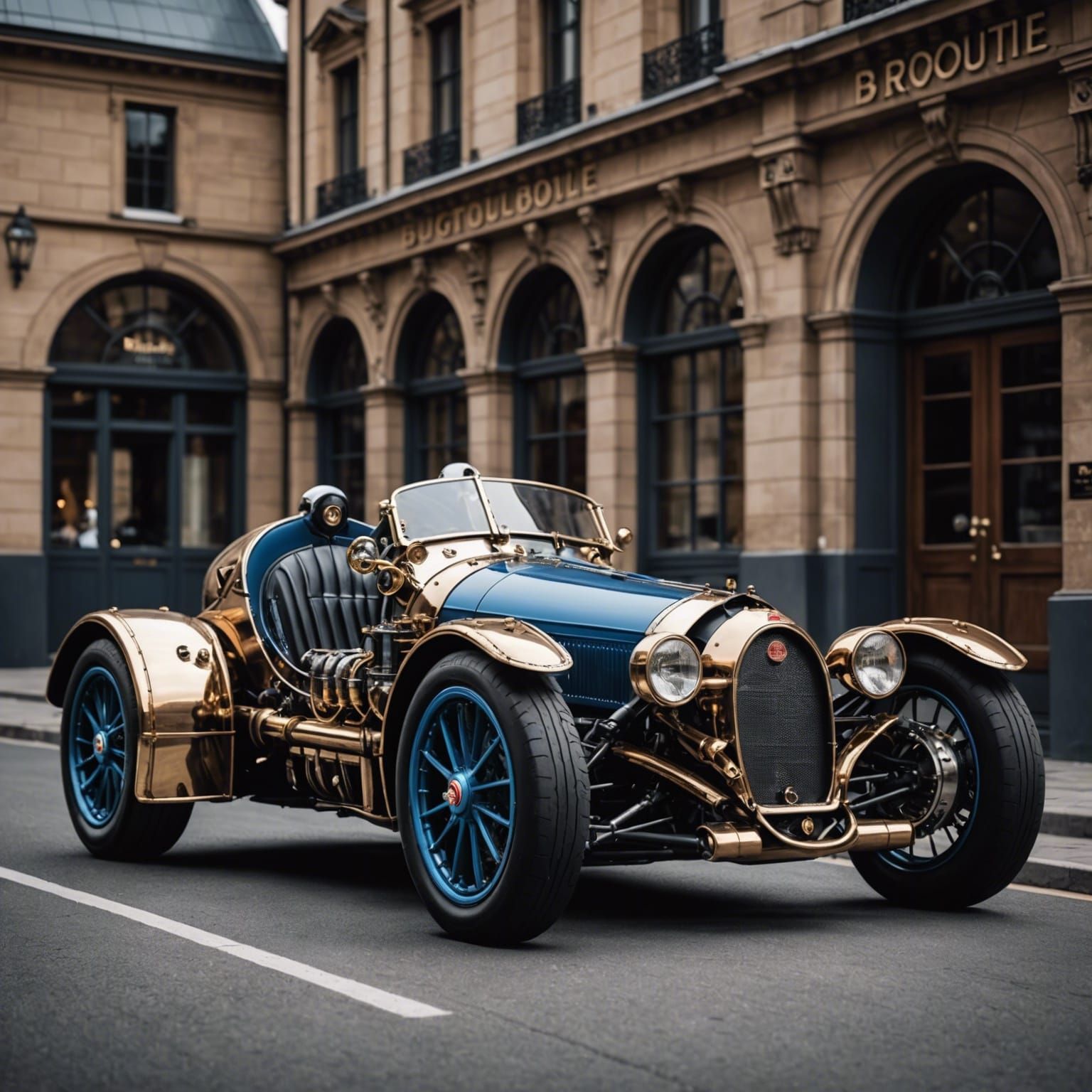 Sleek Steampunk Bugatti Bolide