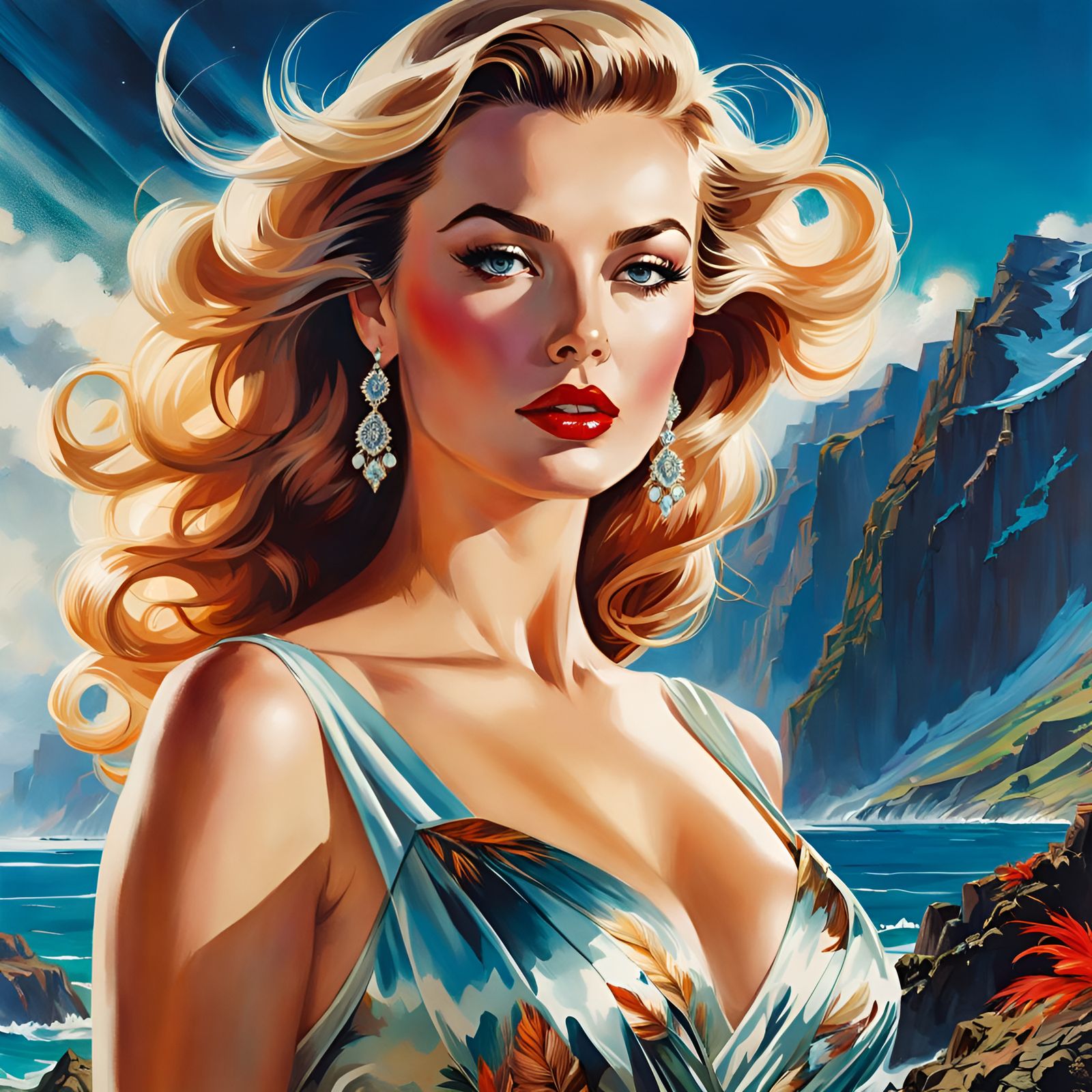 Glamorous Woman in a Stunning Evening Gown