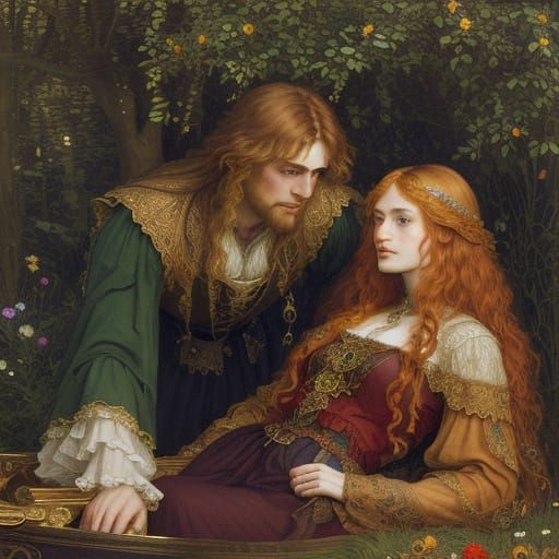 Lady of Shalott Rescued: A Pre-Raphaelite Painting