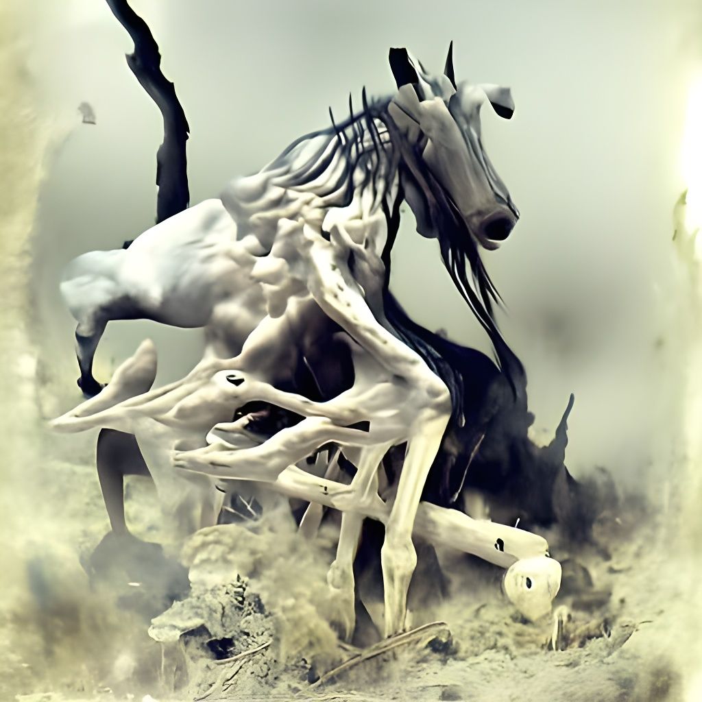 Creepy Wild Horses of the Apocalypse