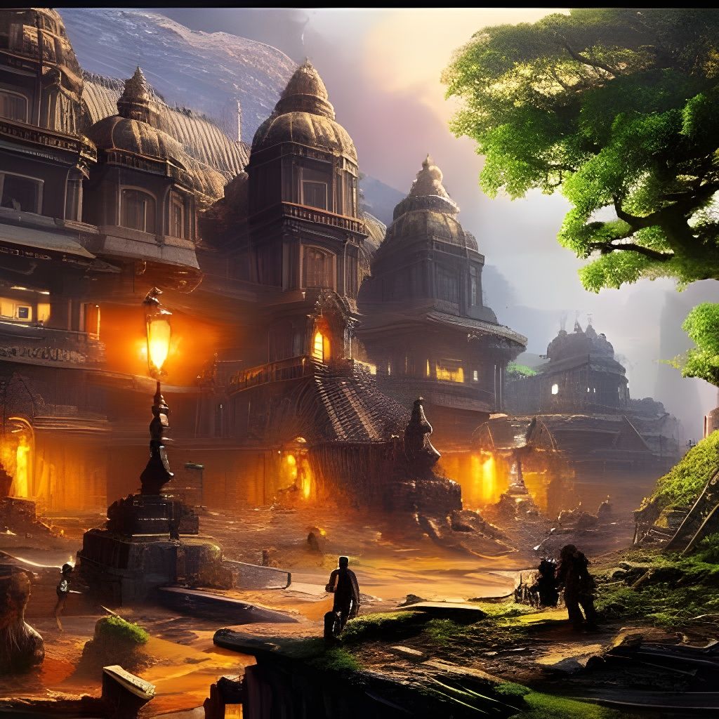 Epic Digital Painting of Neural Network Construction