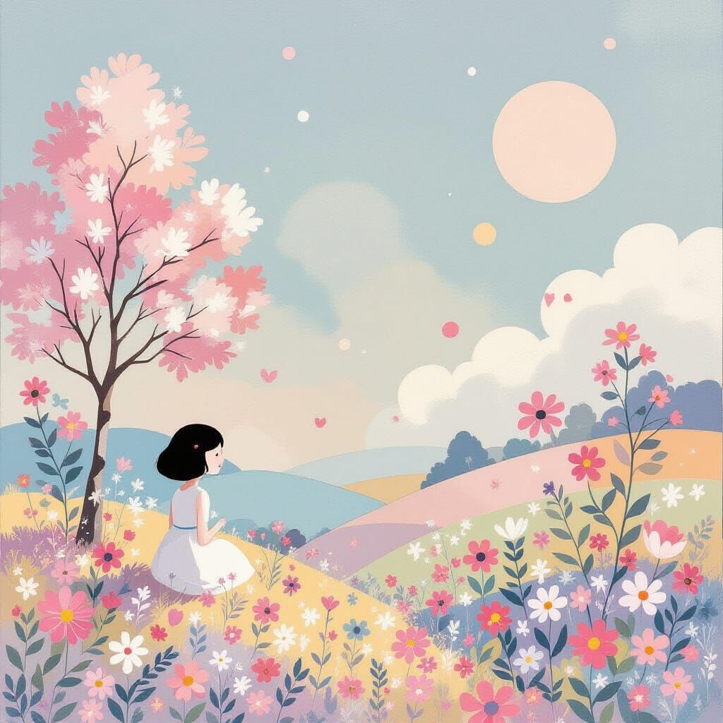 Surreal Dreamscape in Pastel Colors, Dadaist Style