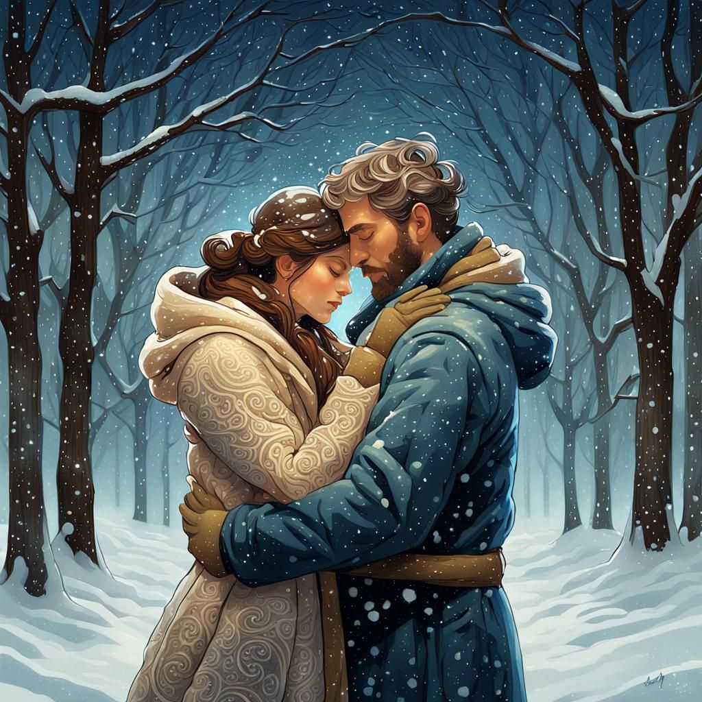 Romantic Christmas Serendipity in Snowy Embrace