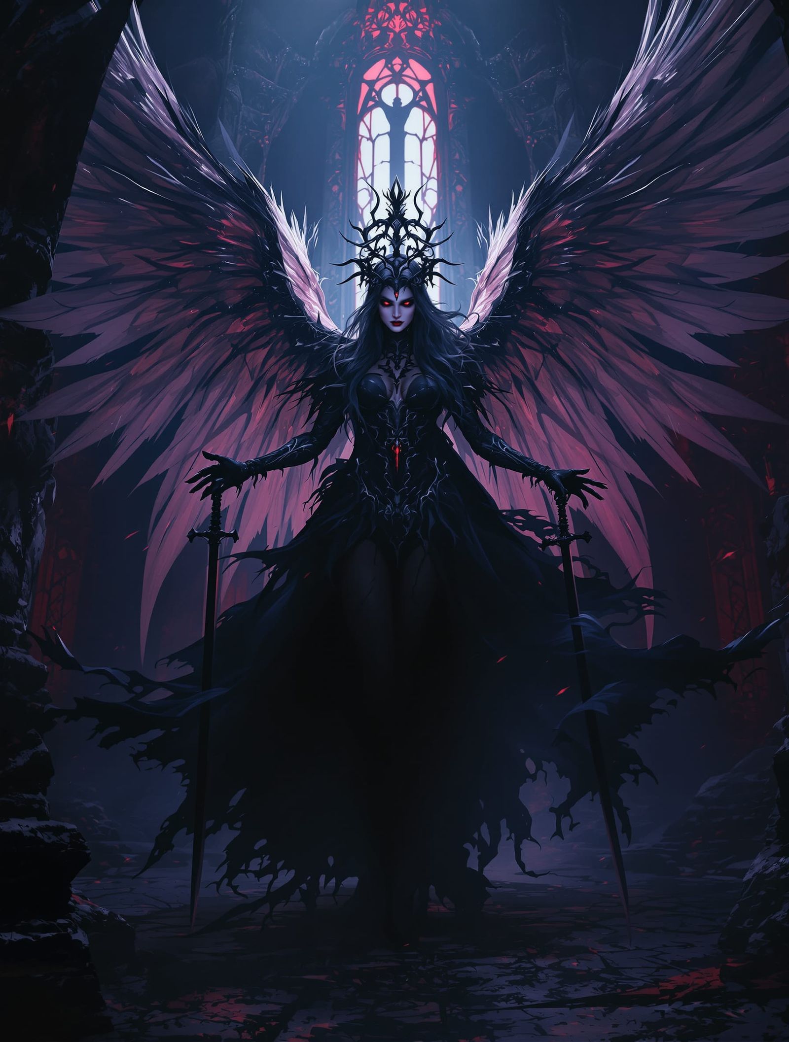 Angelic Vampire Goddess in Gothic Prison