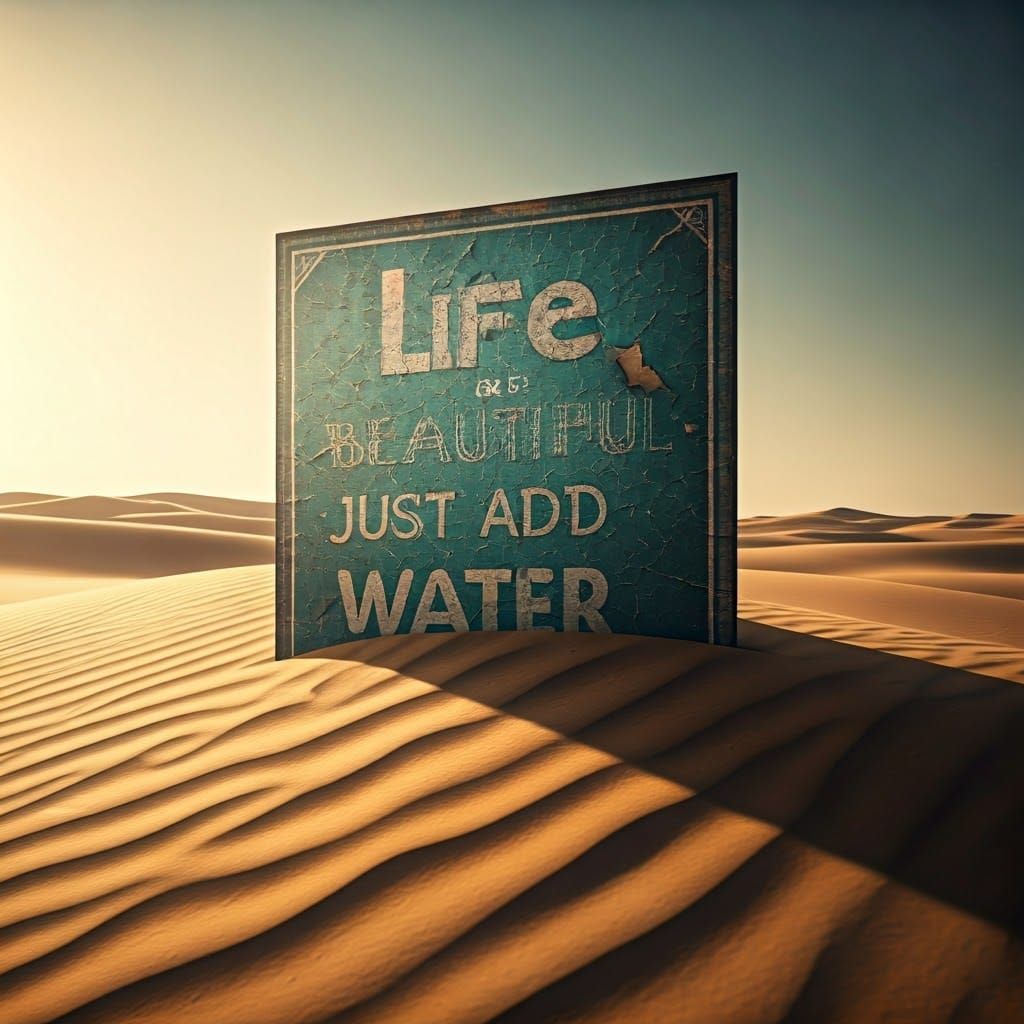 Vintage Desert Poster Captured in Hyper-Realistic Cinematic ...