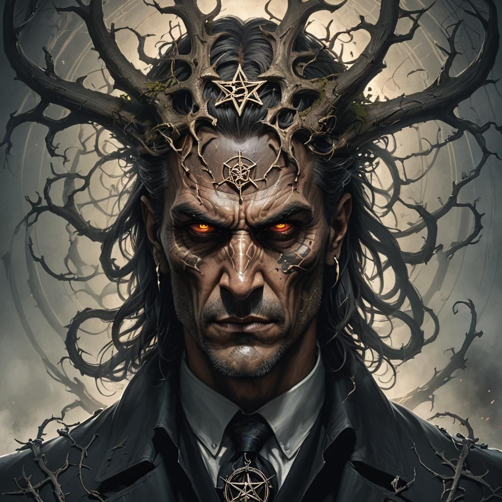 Dark Fantasy Mafioso Dominates the Mystical Pentacle