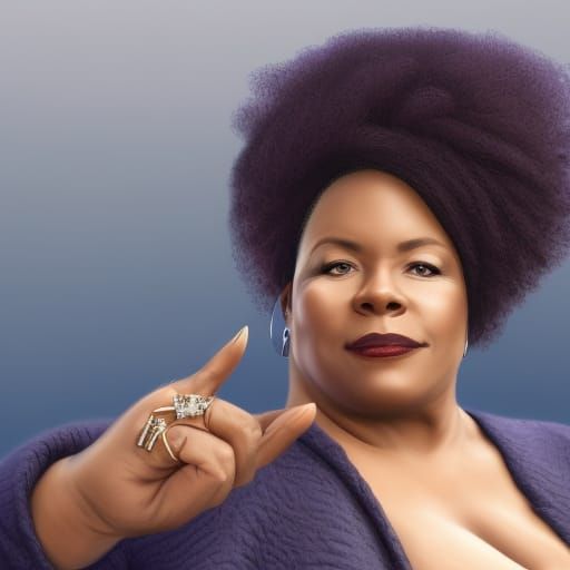 Mature African-American Woman with Wedding Ring