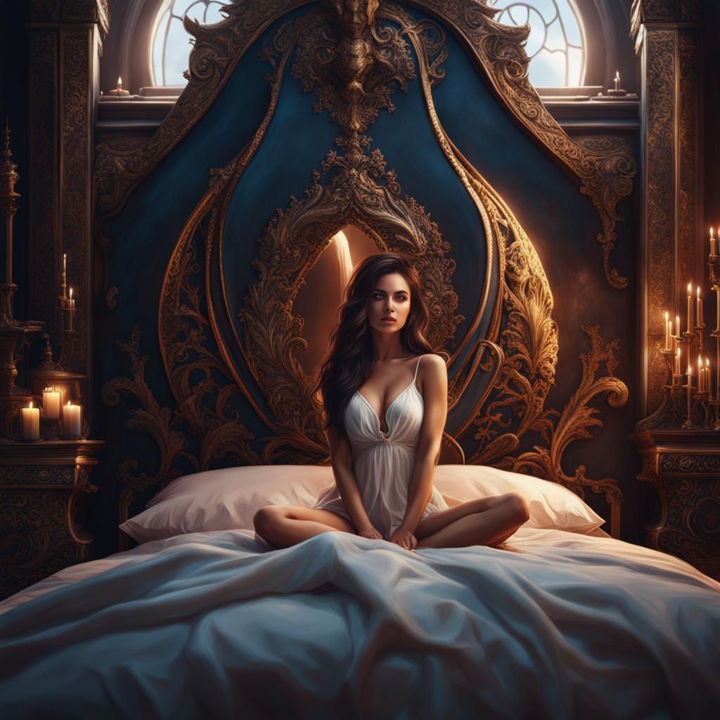 Fantastical Teenage Beauty in Dreamlike Slumber