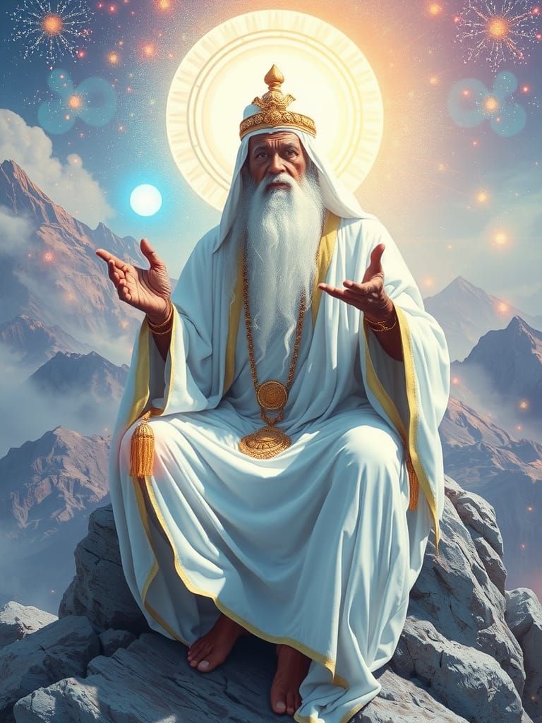 Ancient Afro-Caribbean Oracle in Astral Cosmic Holographic I...