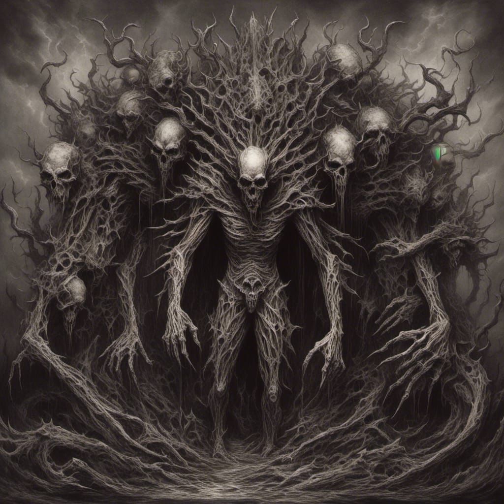 Dark Fantasy Landscape in the Style of Gustave Doré