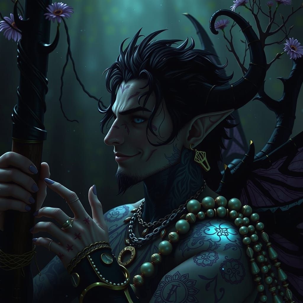 Eldritch Fae Warrior: Dark Fantasy Art