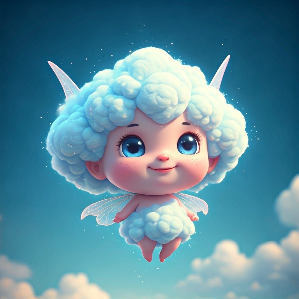 Whimsical Fairy Cloud in Futuristic Landscapes