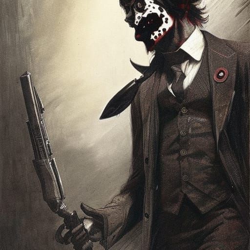 Jacksepticeye as Two-Face: A Horror Art Rendition