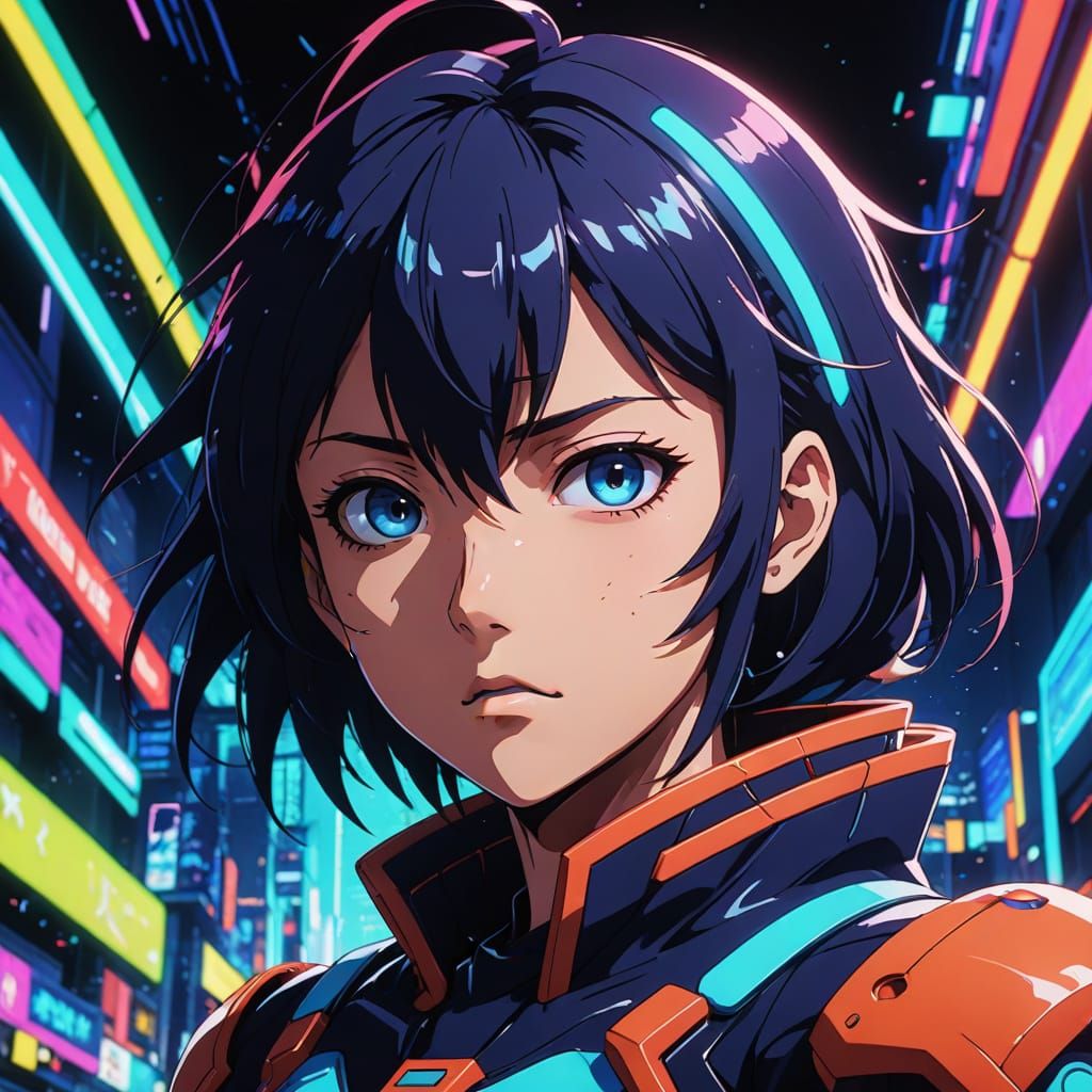 Anime Character in Fantastical World, Gainax Style