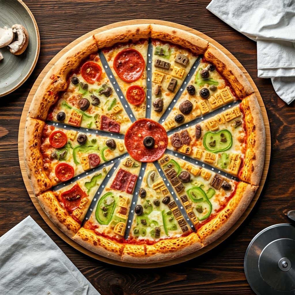 Pizza City Map: A Photorealistic Food Landscape