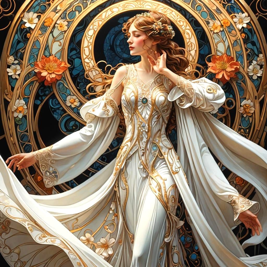 Surrealist Lady in Triadic Colors