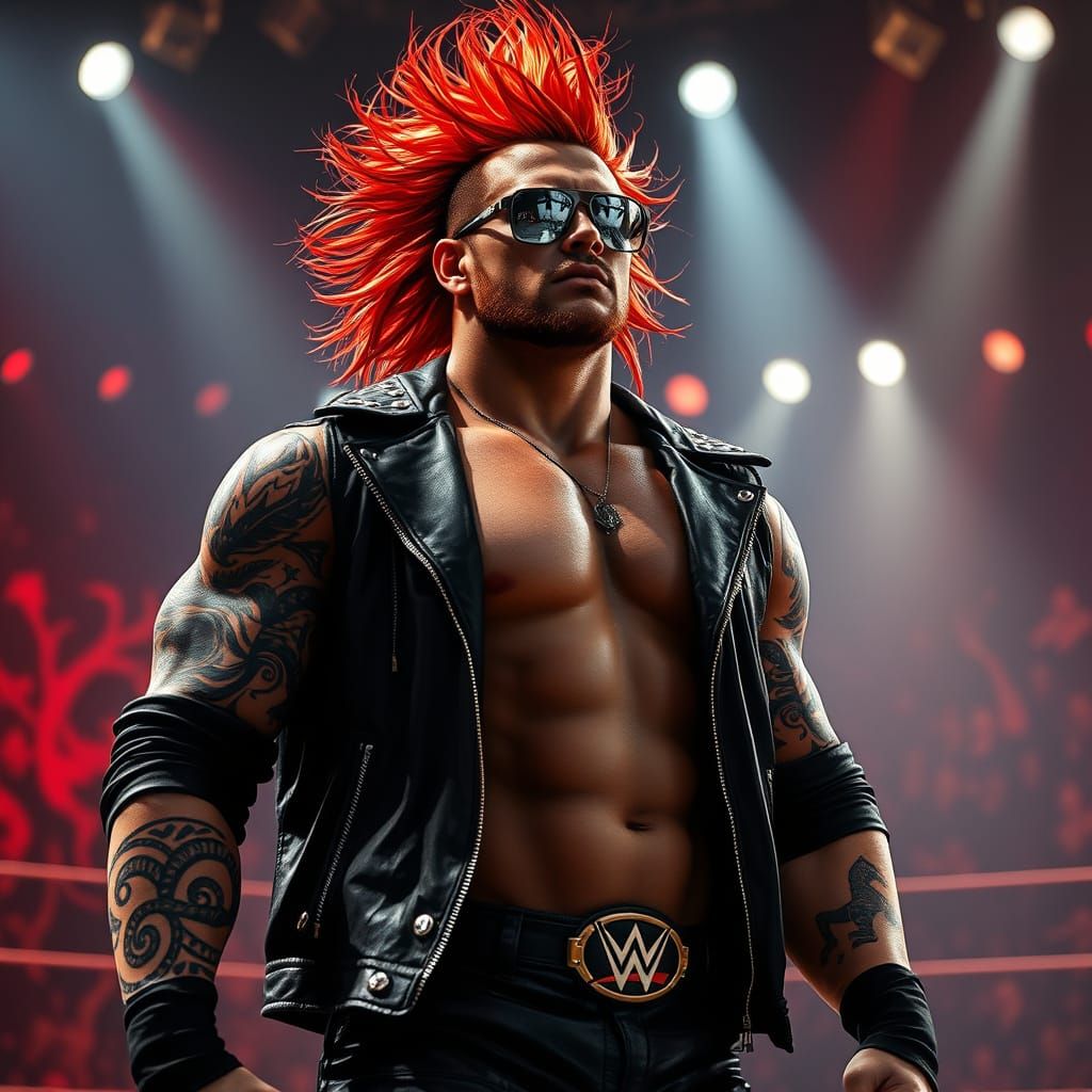 Red-Haired Wrestler in Dark Fantasy Battleground