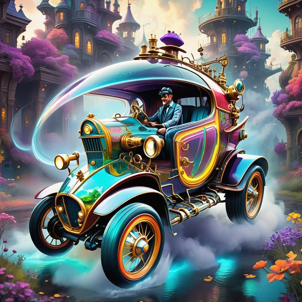 Futuristic Wacky Racer in Cosmic Hyperdetail