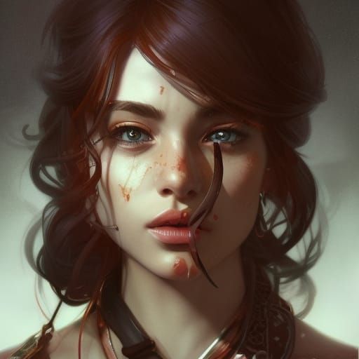 Mario in Haunting Portrait, Triadic Color Concept Art