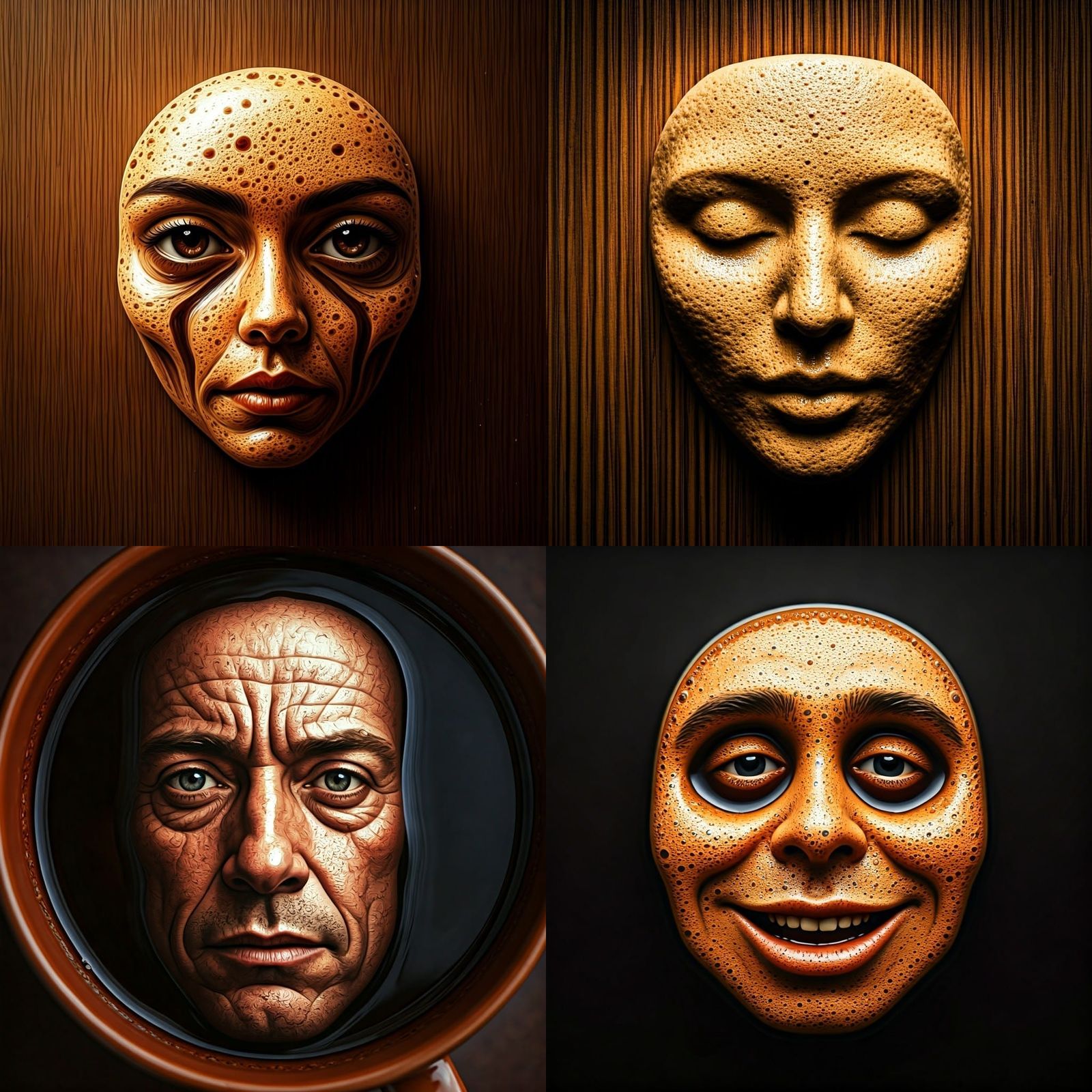 Bubbly Face in Coffee: Imperfect Pareidolia