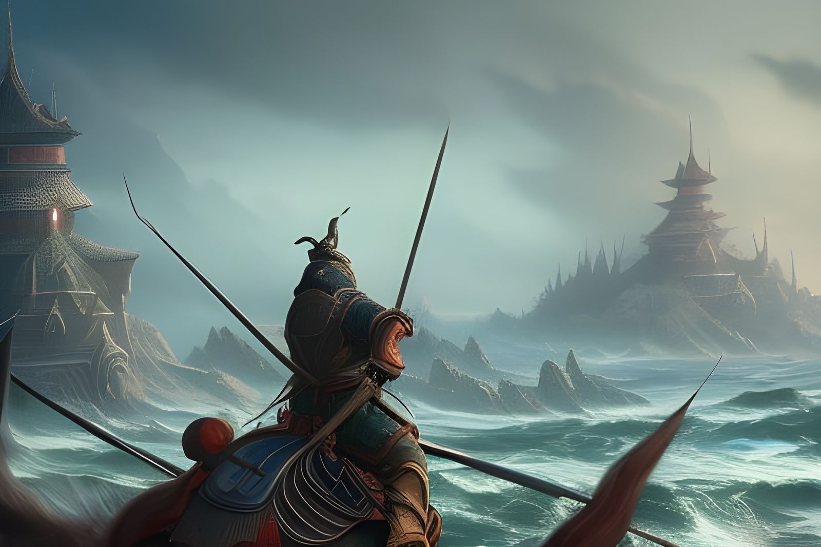 Medieval Samurai Emerges from Ocean Battle