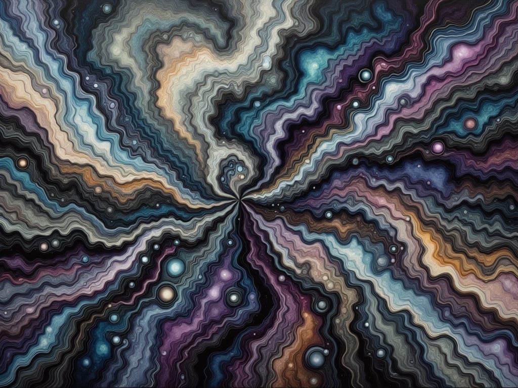 Cyberpunk Fractals in Dark, Expressionist Style