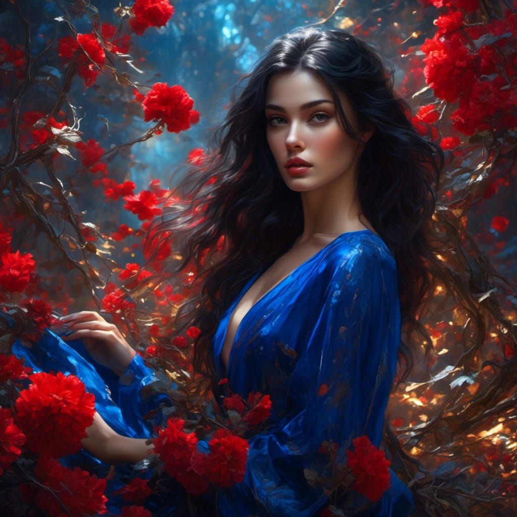 Elegant Woman in Hyperreal Style