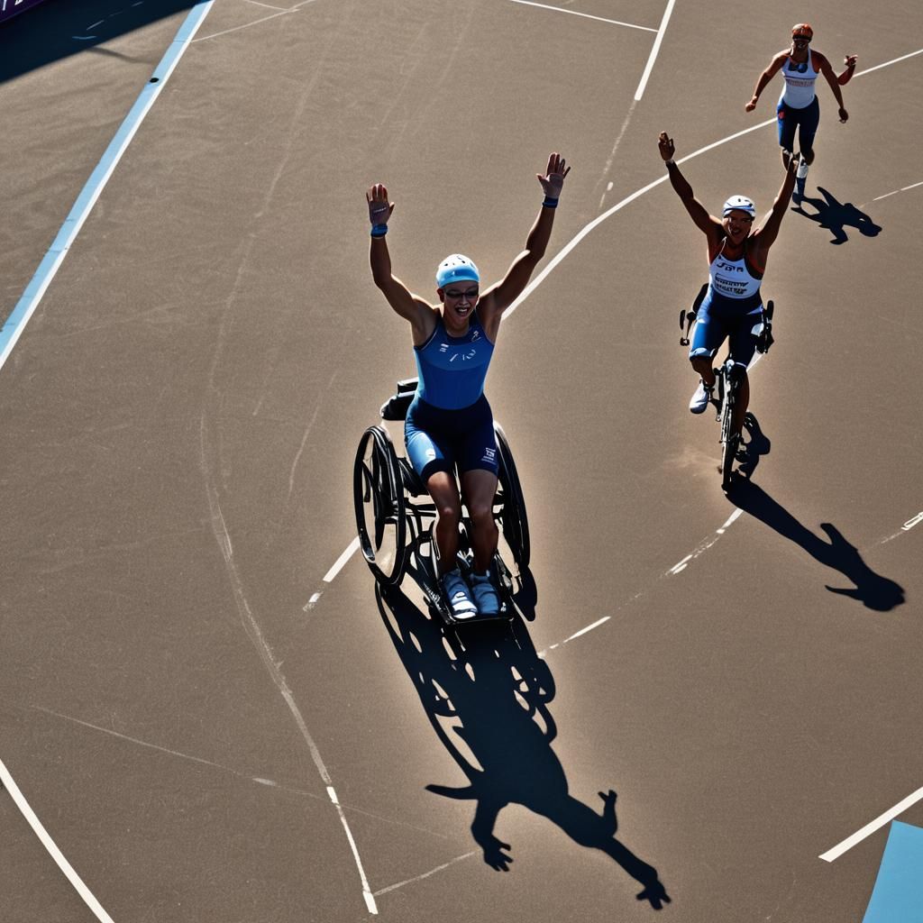 Inspirational Paralympic Athletes Celebrate Victory