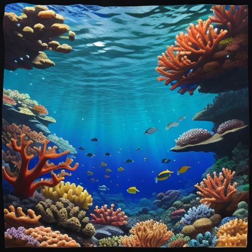 Vibrant Hawaiian Coral Reef Scene