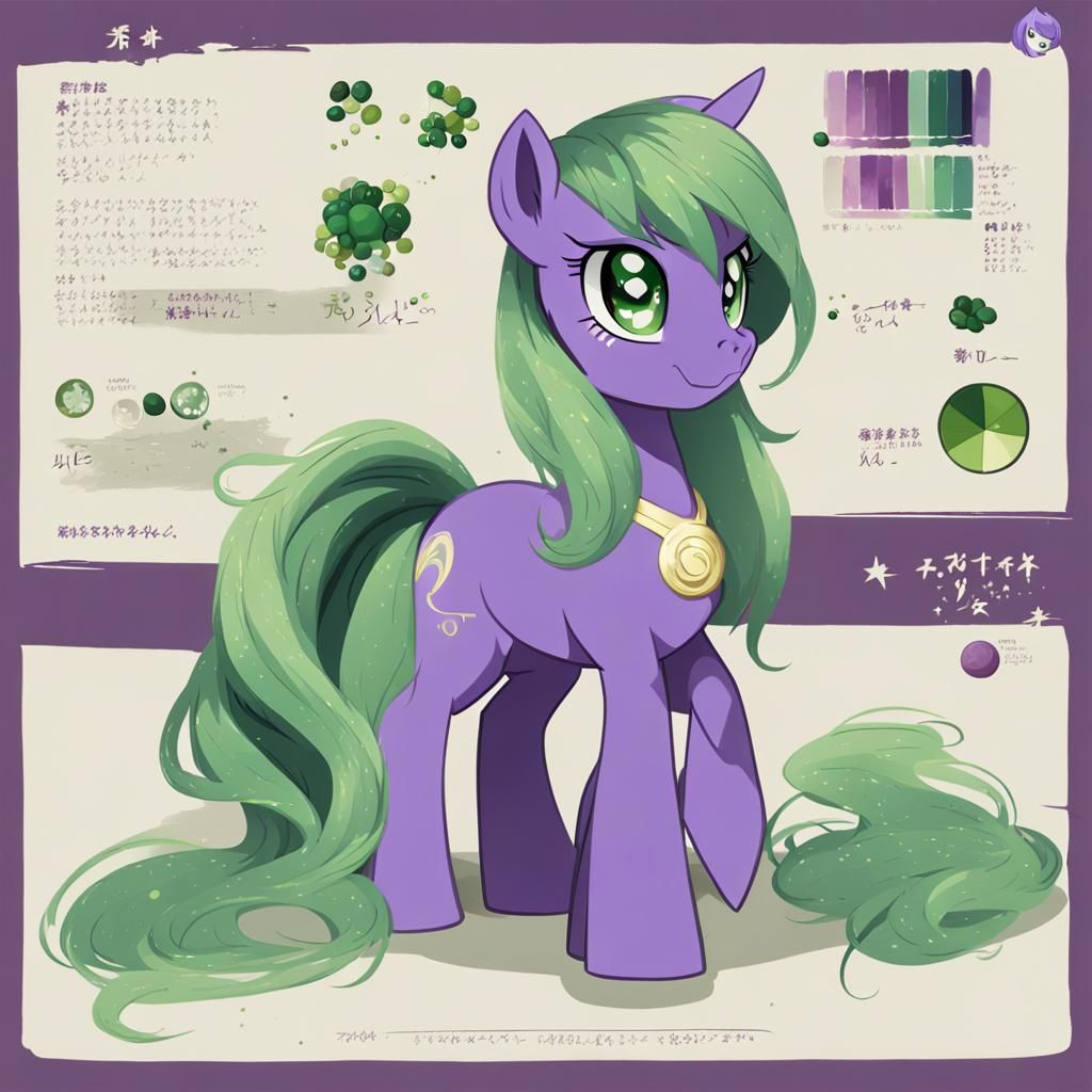 A Magical Purple Pony in a Whimsical Landscape