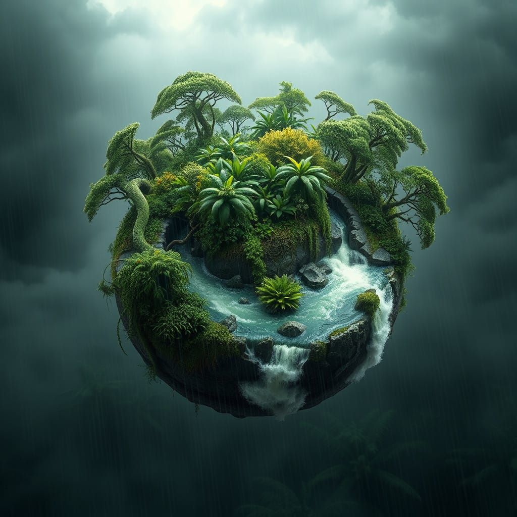 A Tiny, Lush Microplanet Teeming with Jungle Life