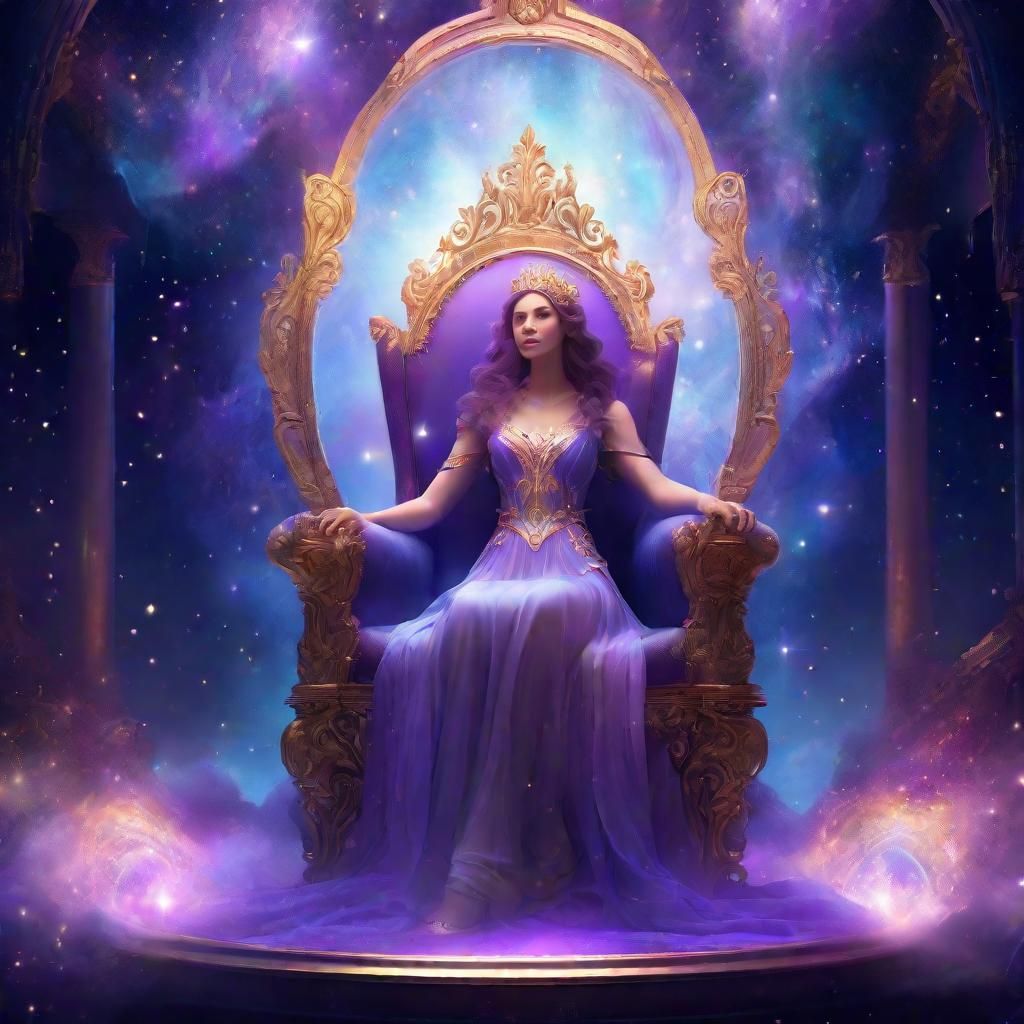 Whimsical Ethereal Muse in Celestial Realm