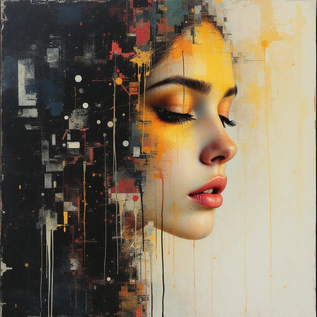 Abstract Fusion: Richter and Burri Inspired Image