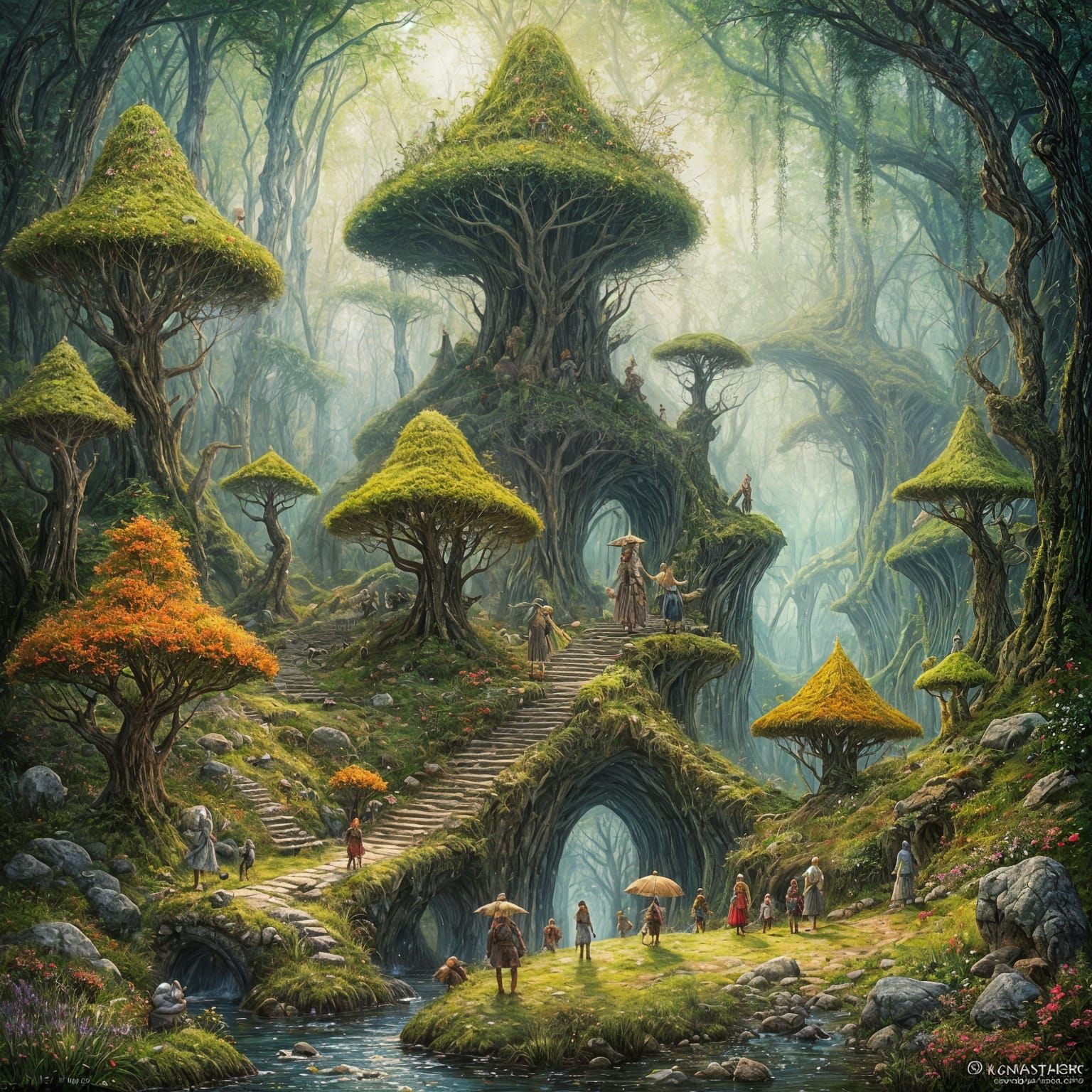 Painterly Goblins Wander Surreal Fantasyland