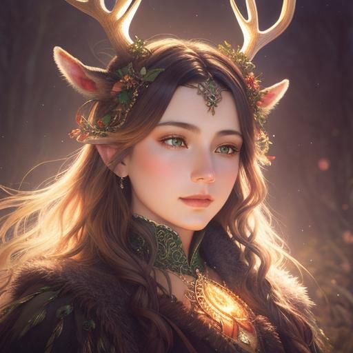 Surreal Forest Landscape Illuminated by Crystal Sun Rays