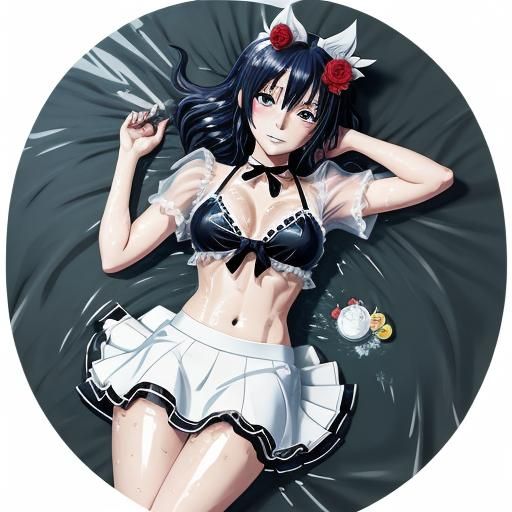 Sultry Demon Maid Basks in Bed