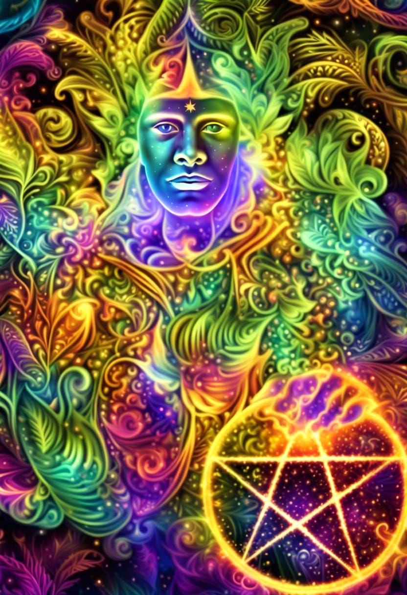 King in Vibrant Cosmic Realm