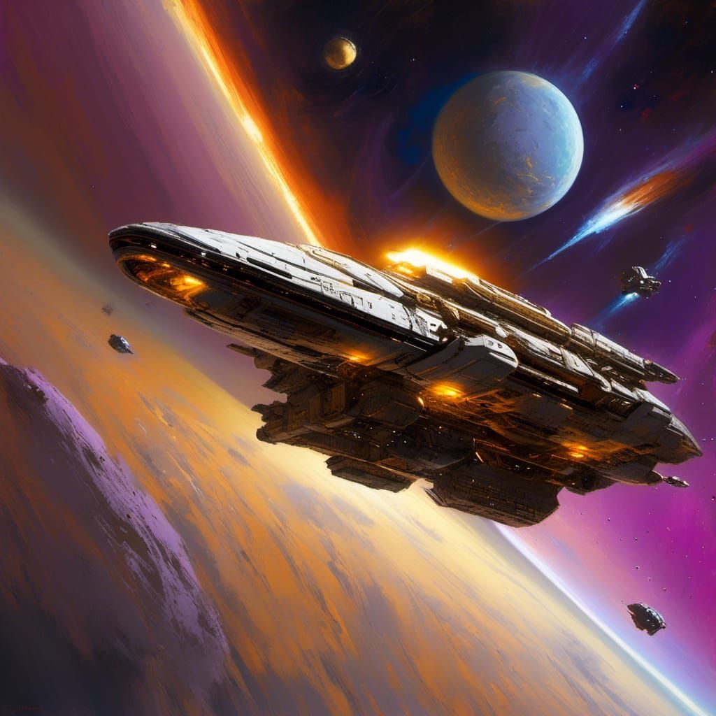 Gigantic Spacecraft Battles Through Cosmic Storms in Halo Re...