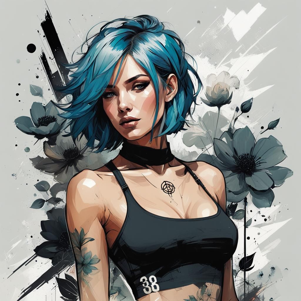 Ethereal Beauty in Bloom: A Futuristic Femme Fatale