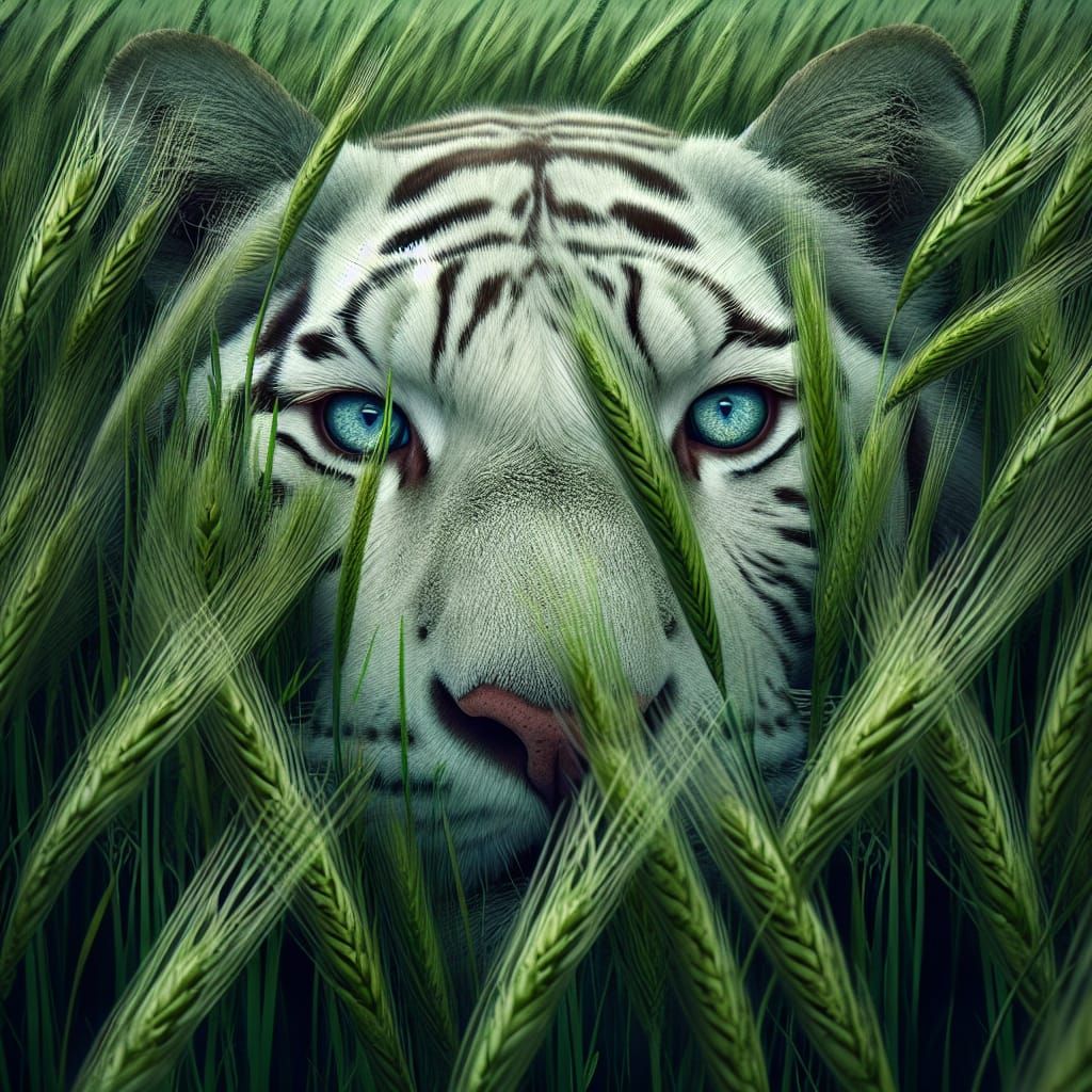 Intricate Wildlife Portrait in Pristine Prairie Landscape