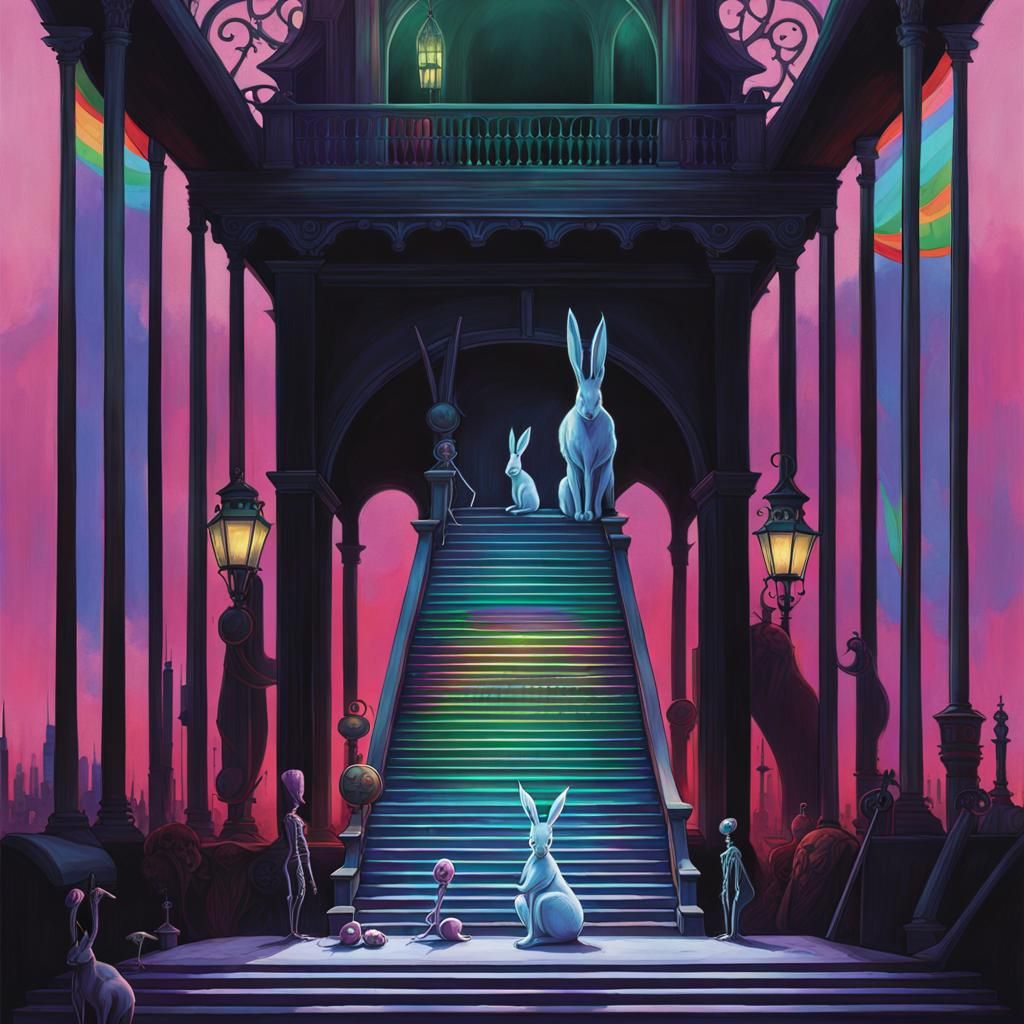 Crooked House in Pastel Goth Wonderland