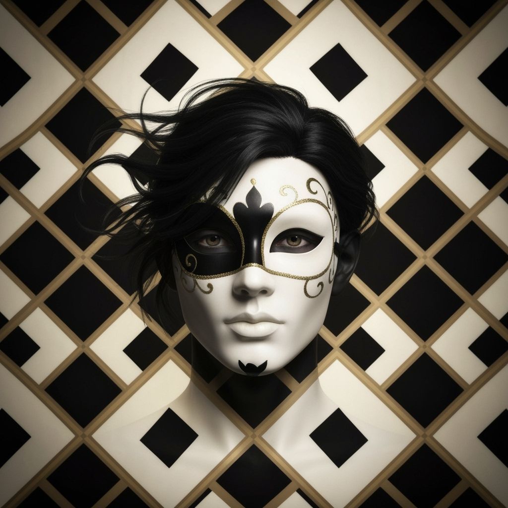 Silken Face with Masquerade Mask