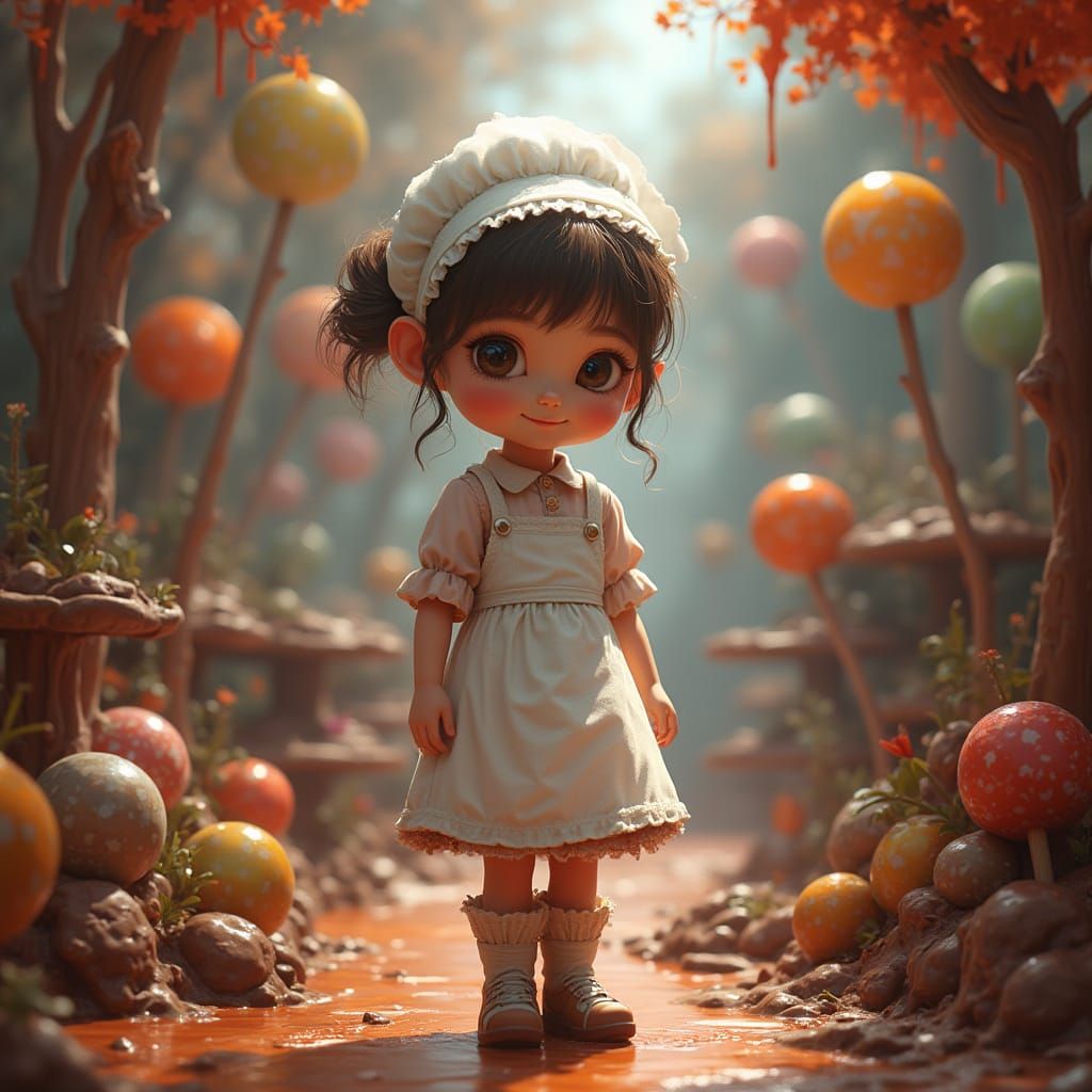 Zavia in a Whimsical Steampunk Chocolate Factory